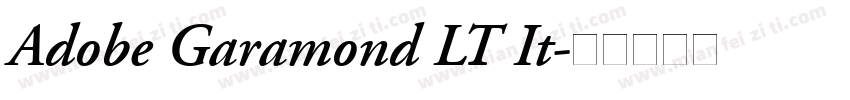 Adobe Garamond LT It字体转换